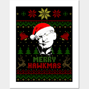 Stephen Hawking Merry Hawkmas Posters and Art